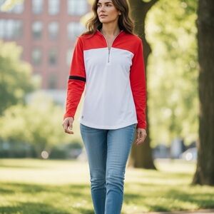 GGblue Luxe Sport Red and Navy Top